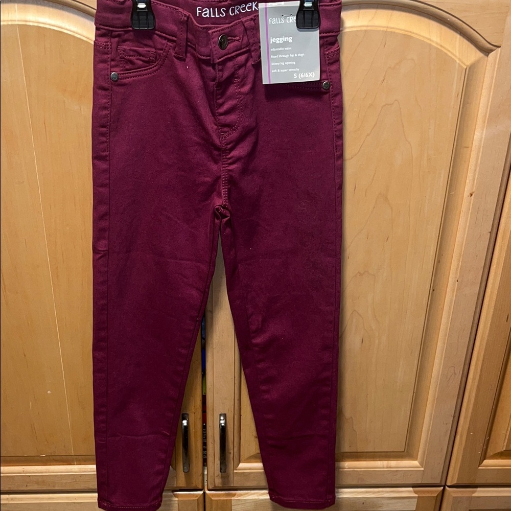 Falls Creek Deep Red Jeggings